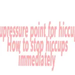 pressure point for hiccups