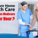 Medicare home health care professional assisting a senior patient at home